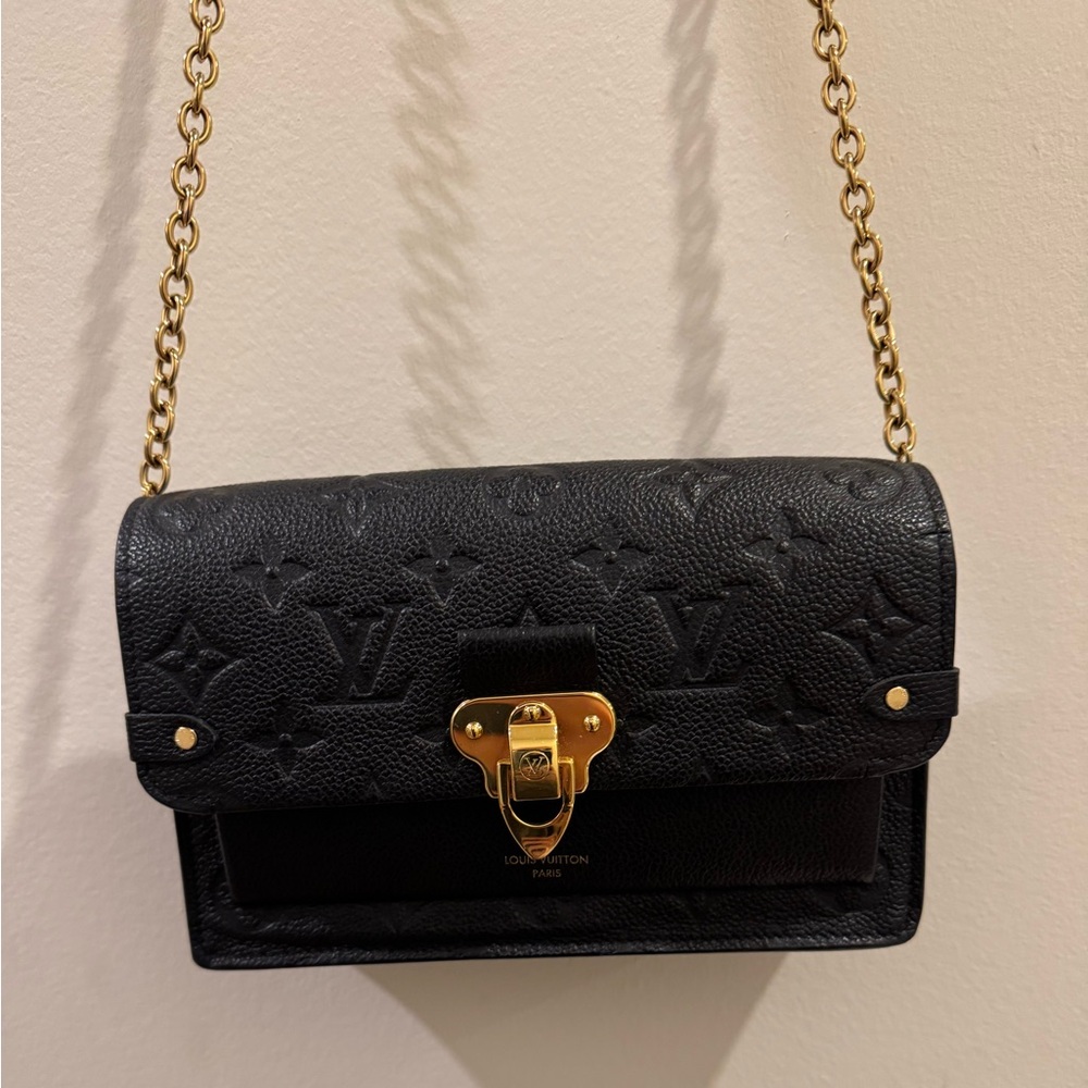 Louis Vuitton LV Monogram Vavin Wallet on Chain / Black Gold